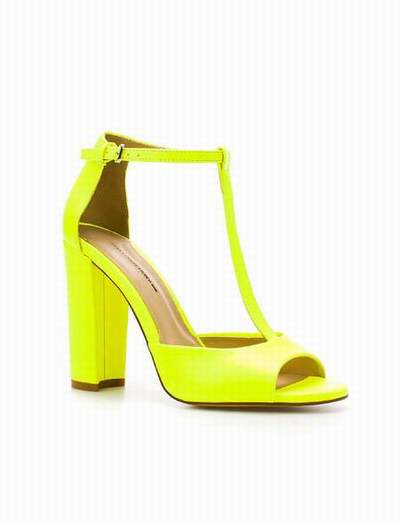 chaussure jaune fluo femme